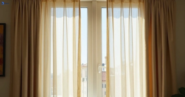 Dusty and dull curtains in marsfield-nsw before steam cleaning